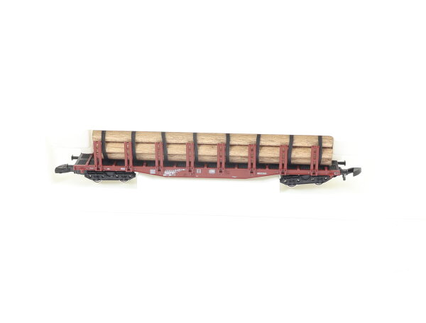 Märklin Z 8226 Güterwagen Doppelrungenwagen mit Langhölzern beladen