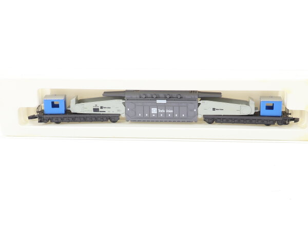 Märklin Spur Z 8620 Güterwagen Tiefladewagen mit Trafo "Trafo Union" 521 152 DB