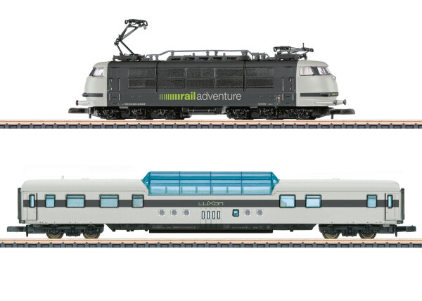 Märklin Spur Z 81283 Zugpackung Elektrolok E-Lok "Luxon" BR103 + Panoramawagen 1:220