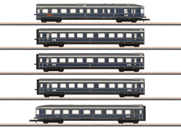 Märklin Spur Z 87615 Personenwagen-Set 5.tlg. Fernschnellzug „Blauer Enzian“ 1:220
