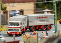 Märklin H0 47412 Güterwagen Niederflurwagen Saadkms + Funkfernsteuerung LKW 1:87
