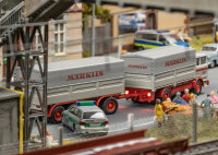Märklin H0 47412 Güterwagen Niederflurwagen Saadkms + Funkfernsteuerung LKW 1:87