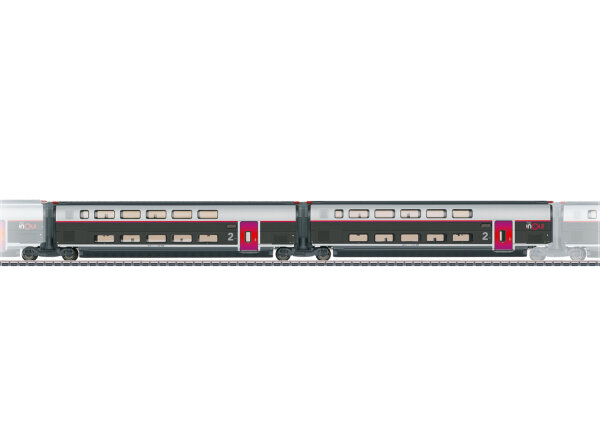 Märklin H0 43438 Personenwagen-Set 2-tlg. Ergänzungswagen 2 zum TGV INOUI 1:87