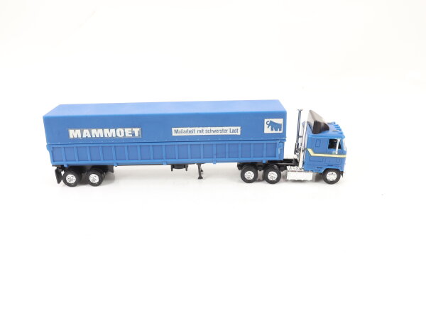 Spur H0 Modellfahrzeug US-LKW Sattelzug Pritsche /Plane "Mammoet" 1:87