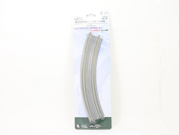 Kato Unitrack N 20-181 R414/381-45 Gleis 1x Doppelgleis gerade 45°