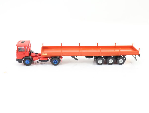 Kibri H0 Modellauto aus Bausatz LKW MAN Sattelzug Pritsche 1:87