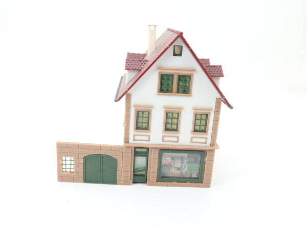 Faller H0 B-258 Gebäude Feinkost Geschäft mit Mehrfamilienhaus Wohnhaus / gebaut