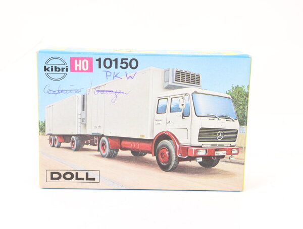Kibri H0 10150 Modellauto LKW MB Lastzug Kühl-Koffer 1:87 OVP gebaut