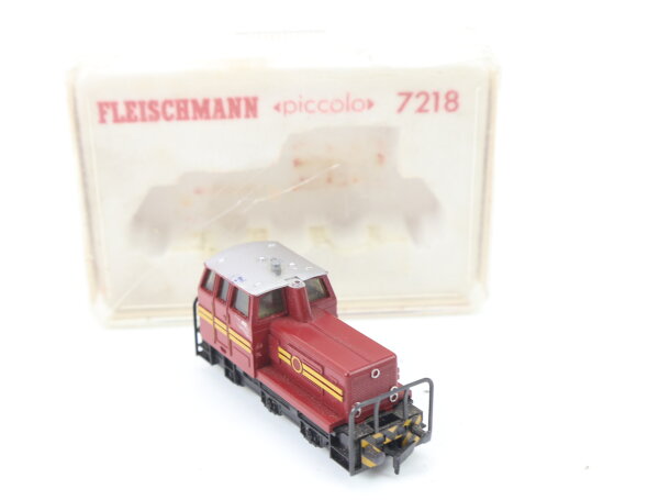 Fleischmann N 7218 Diesellok Werkbahn-Lok rot-gelb / defekt