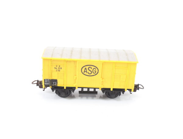 Lima H0 gedeckter Güterwagen "ASG" gelb Spitzdachwagen 114 339 DB