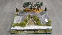 Spur H0 Diorama Landschaft Brücke am Waldrand...