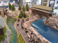 Kibri H0 Diorama Landschaft Burg "Falkenstein" mit Brücke, kleinem See u. Parade