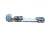 Wiking H0 503 Modellauto LKW Tieflade-Sattelzug Magirus 235 D  blau 1:87