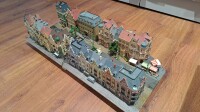 Spur H0 Diorama Wohngegend Wohnhäuser Altstadt m....