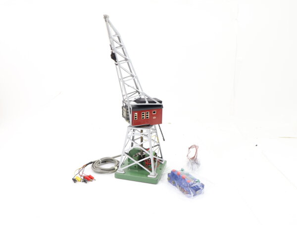 Märklin H0  451G elektrischer Drehkran mit Kranhaken und Stellpult