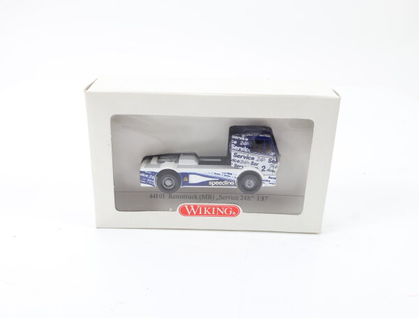 Wiking H0 441 01 Modellauto Zugmaschine Renntruck MB SK "24h Service" 1:87