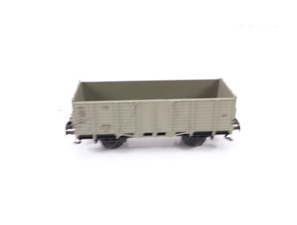 Trix Express H0 3414 offener Güterwagen Hochbordwagen 63 001 DB grau / Guss