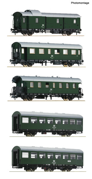 Roco H0 6200243 5er Set Personenwagen Usedom DR
