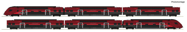 Roco H0 7720039 6er Set Railjet Doppelstock ÖBB DC-Snd. + Innenbeleuchtung