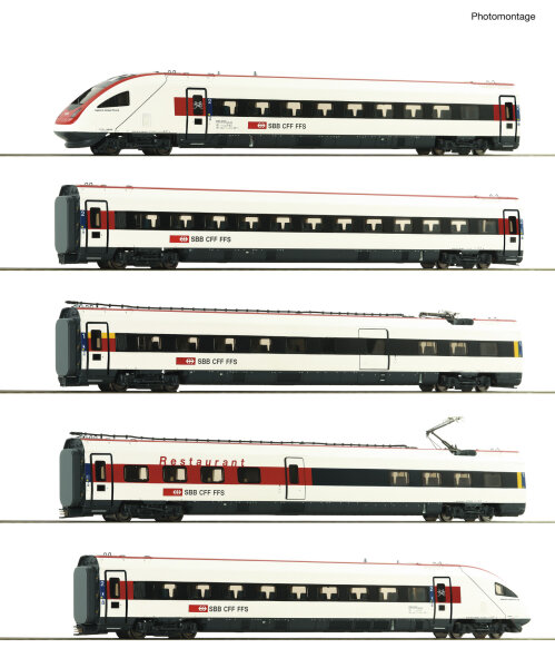 Roco H0 7700036 5er Set Triebzug ICN SBB DC