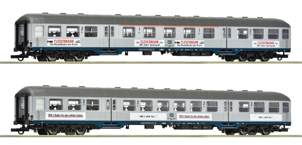 Roco H0 6200206 2er Set Silberling 2. Kl. DB + Werbung