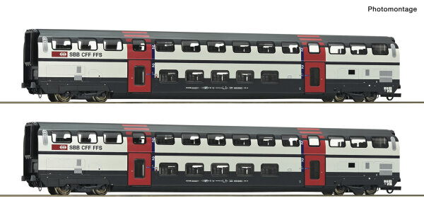Roco H0 6200216 2er Set 2. Kl. Doppelstockwagen IC2000 #1