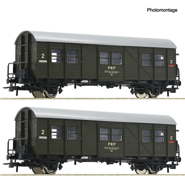 Roco H0 6200195 2er Set Behelfspersonenwagen PKP