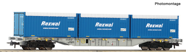 Roco H0 6600234 ContainertraGüterwagen Sgns + Container Rexwal