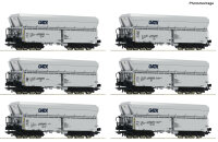 Roco H0 6600220 6er Set Selbstentladewagen GATX