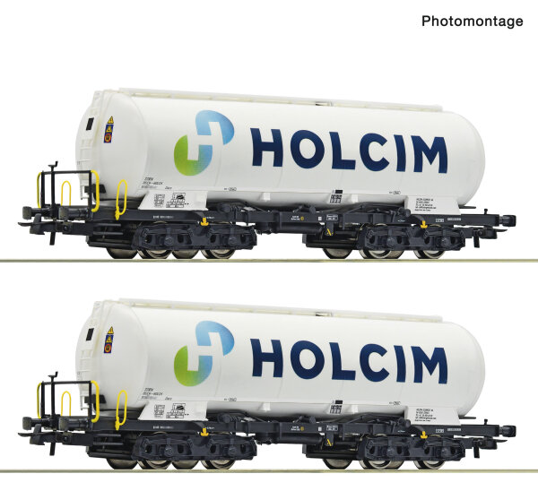 Roco H0 6600233 2er Set Silowagen Uacs Holcim