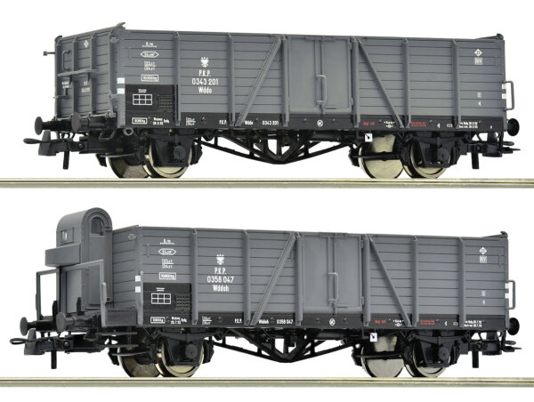 Roco H0 6600216 2er Set offene Güterwagen Wddo PKP
