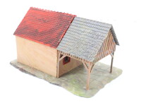 Faller H0 B-276/b Gebäude Stall Scheune gebaut