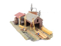 Faller N 2251 Gebäude Industriegebäude Sägewerk Sägemühle mit Wasserrad -gebaut