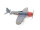 Modellflugzeug Kampfflugzeug Thunderbolt P-47 Razorback / 1:72 gebaut