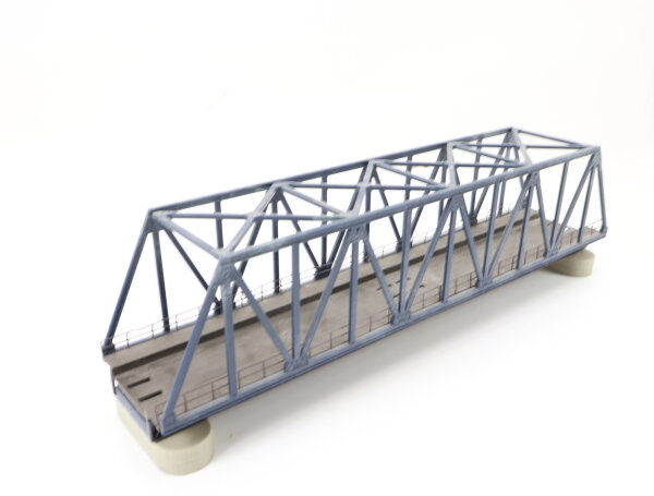 Faller H0 Brücke Stahl-Kastenbrücke mit Auflager und seitlichem Gang