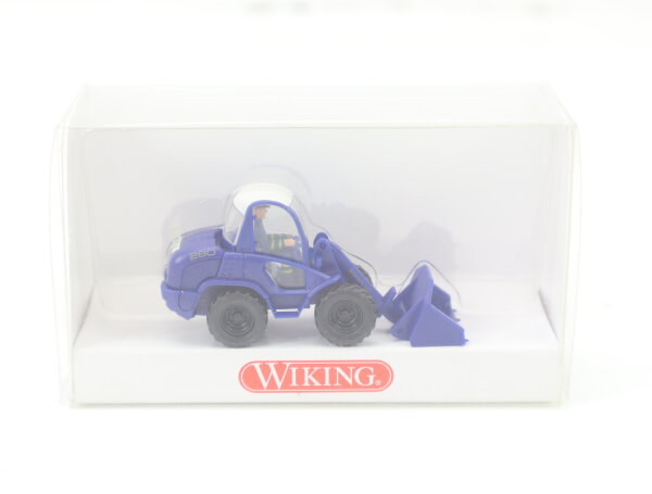 Wiking H0 693 08 31 Modellauto Bagger THW Radlader Blau 1:87