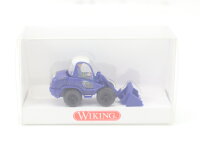 Wiking H0 693 08 31 Modellauto Bagger THW Radlader Blau 1:87