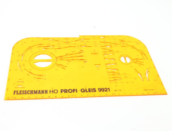 Fleischmann H0 9921 Gleisschablone Zeichenschablone Profi-Gleis 1:10