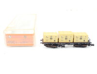 Arnold N 4961 Güterwagen Flachwagen mit Kistenladung...