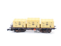 Arnold N 4961 Güterwagen Flachwagen mit Kistenladung Daimler 397 1945-5 SSkms DB
