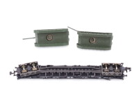 Fleischmann N 8286 Güterwagen Flachwagen Schwenkrungen + 2 Panzer 052-9 DB / OVP