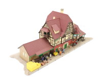 Vollmer H0 22625 Gebäude Bahnhof Neuffen mit Figuren