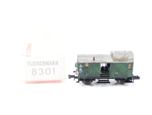 Fleischmann N 8301 Güterwagen Güterzug-Begleitwagen Pwg 124 206 DB /OVP bealtert