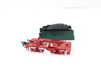 E1641 Fleischmann H0 Gehäuse Dampflok Tenderlok grün mit Kohleladung Pufferbohle