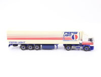 Herpa H0 185684 Modellauto LKW MAN F2000 Pepsi Light Europlanen-Sattelzug 1:87