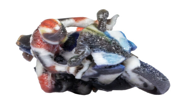 Noch  H0 10902  Sportmotorrad in Kurve, fahrend