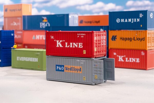 Faller H0 182006  20 Container K-LINE und P&O