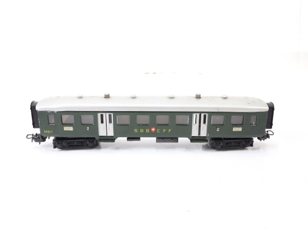 Märklin H0 384/1 Personenwagen 2. Klasse mit Schiebetüren SBB / Blech Licht
