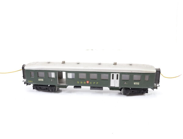 Märklin H0 384/1 Personenwagen 2. Klasse mit Schiebetüren SBB / Blech Licht
