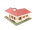 Spur H0 Gebäude Wohnhaus Winkelbungalow / Holz